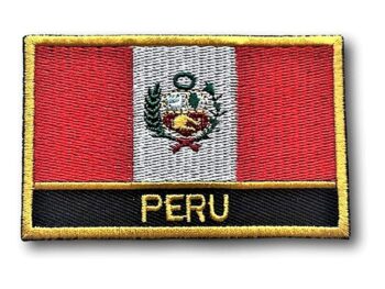Parches Bordados de la Bandera Peruana